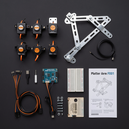 OpenForge Forge — 2-axis drawing robot arm with SG90 servos and Arduino control